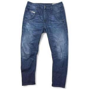 Diesel Fayza Relaxed-Boyfriend Low Waist Stretch Women's Blue Jeans sz W27 L30